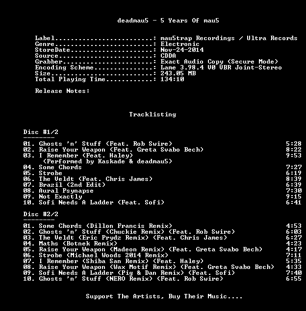 2025447477cb6d9536b17e05688992bdc0ac782f Deadmau5 5 Years Of mau5 2CD 2014 C4