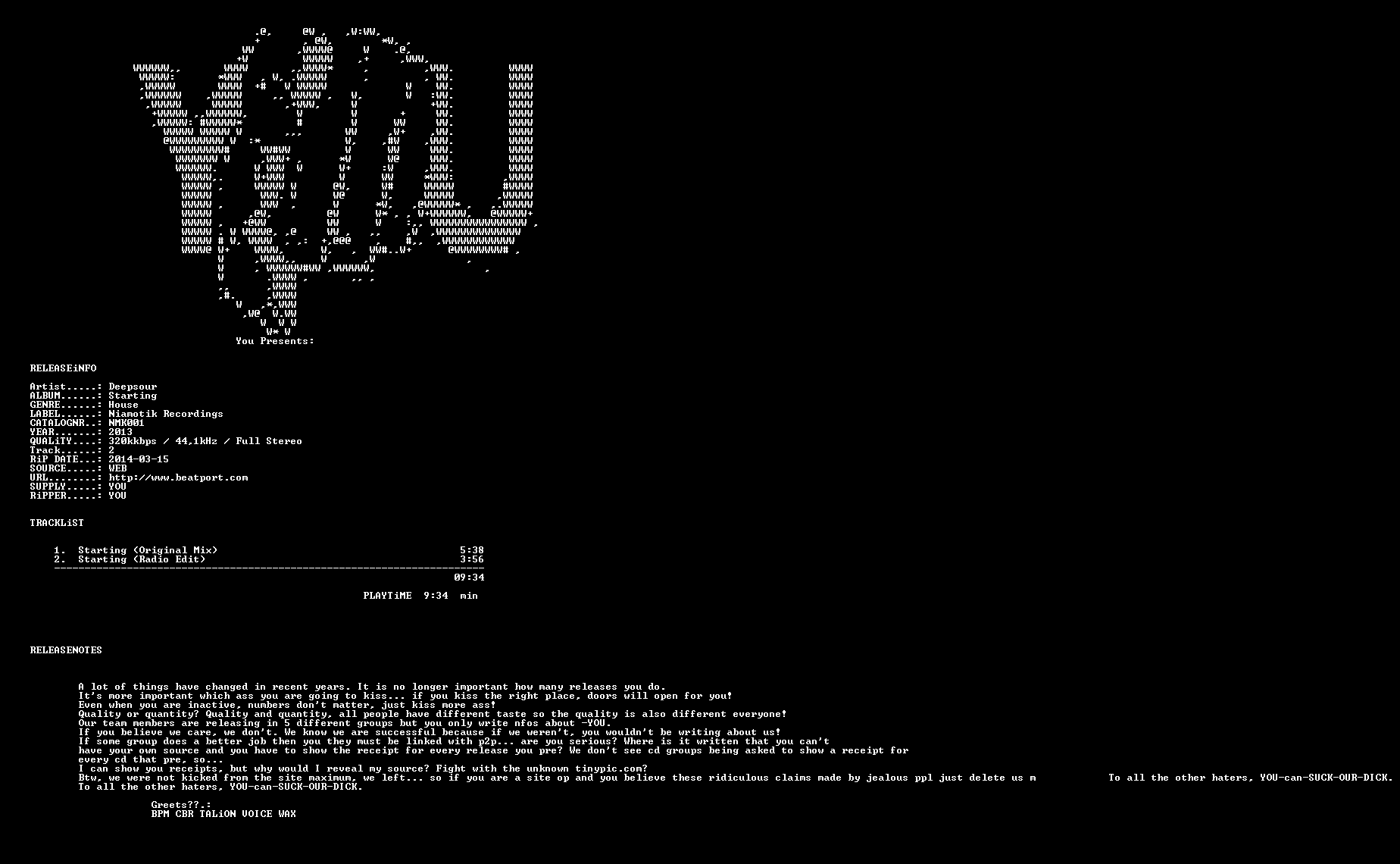 nfo Deepsour Starting (NMK001) WEB 2013 YOU